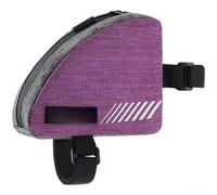 300D Fabric Bicycle Triangle Bag 14x4x11cm for durable 300D Fabric | Fits 14x4x11cm space, quick zip for access, holds keys gels, for slim profile, secure mounting(Mystic Purple)