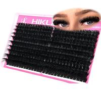 300D Lash Clusters D+ Curve Mega Volume 10-18mm Eyelash Clusters Huge Plus Pack 280pcs Lashes Reusable Wispy Clusters No Plastic Feeling Matte Black By Hiklasy