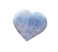 300g-500g 1pc Celestite Heart Crystal- Love Carved Palm Stone