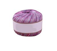 300g Mercerized Cotton Lace Yarn - 100% Pure Cotton, Section Dyed, Colorful Crochet Thread for Hand-Knitting Summer Shawls and Knitwear(Color22)
