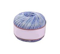 300g Mercerized Cotton Lace Yarn - 100% Pure Cotton, Section Dyed, Colorful Crochet Thread for Hand-Knitting Summer Shawls and Knitwear(Color23)