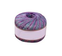 300g Mercerized Cotton Lace Yarn - 100% Pure Cotton, Section Dyed, Colorful Crochet Thread for Hand-Knitting Summer Shawls and Knitwear(Color25)