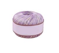 300g Mercerized Cotton Lace Yarn - 100% Pure Cotton, Section Dyed, Colorful Crochet Thread for Hand-Knitting Summer Shawls and Knitwear(Color19)