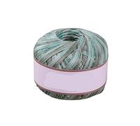 300g Mercerized Cotton Lace Yarn - 100% Pure Cotton, Section Dyed, Colorful Crochet Thread for Hand-Knitting Summer Shawls and Knitwear(Color21)