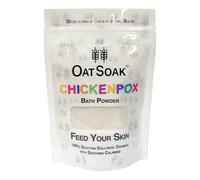 300g OatSoak Chicken Pox Relief Bath Powder with Soothing Calamine, Dissolvable Oats, Instant Itch Relief, No Mess, Resealable Bag, Made by Mums in Wales, Natural, Gentle for Itchy Skin.