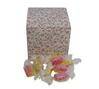 300g Rose Pattern Box of Rhubarb & Custard Twists