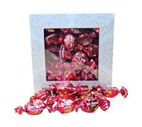 300g Square Window Ivory White Pattern Box of Walkers Dark Chocolate Toffee