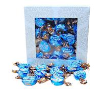 300g Square Window Ivory White Pattern Box of Walkers Salted Caramel Toffee