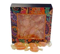300g Square Window Paisley Pattern Box of Sugar Free Barley Sugar Hard Boiled Sweets