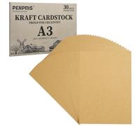 300GSM A3 Kraft Brown Cardstock - 30 Sheets Card Paper 110lb Thick Paper for Christmas, Card Making, Postcards, Invitation PAC01KP030