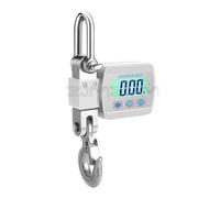 300KG/500KG Digital Crane Scale Portable Hanging Heavy Duty LCD Backlight Industrial Hook Scales Unit Change(White,500KG)