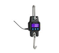 300kg/50g Bluetooth-Compatible Crane Scale Rechargeable Portable Hanging Industrial Hook Scales Stainless Steel With 4.0 BT USB Clear and User-Friendly(Black)