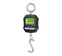 300kg 50g Electronic Hanging Scales Stainless Steel Hook Weighing LCD Crane Scale Loop Heavy Duty Weight Balance Easy to Read Data(Black)