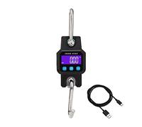 300kg 50g USB Rechargeable Digital Scale Portable Hunting Scale Mini Lifting Crane Scale Industrial Hanging Electronic Scale(Nero)