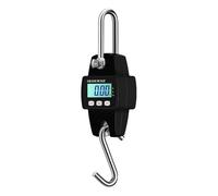 300kg 660lb/500kg 1102lb Portable Electronic Crane Scale, Stainless Steel Hook LCD Digital Industrial Hanging Scale with Kg/Lb/N Units, Multi-Function Heavy Duty(Black,500kg)
