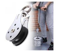 300kg Pulley M8 Fixed Pulley,Bearing Lifting Pulley Crown Block Crane Pulley, Block Hanging Wire Towing Wheel for 3-8mm Wire Rope