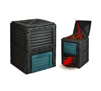 Koopman International Composter Bin 300L Organic Eco Garden Waste Converter Grey