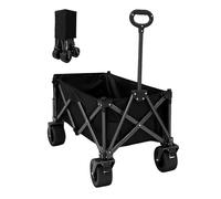300L Festival Trolley on Wheels Max load 200KG Folding Wagon Adjustable Handle Portable Camping Cart Wide Wheels with brakes Collapsible Foldable Trolly for Beach Garden Picnic Shopping Fishing