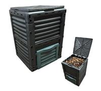 300L Outdoor Garden Compost Bin Eco Friendly Organic Waste Converter Composter With Flip On Latched Lid Weather Proof