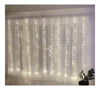 300LED Fairy Tale Curtain Lights 9.8x9.8FT String Lights,USB Powered 8Lighting Modes,Indoor with Remote Control for Party Backdrop Decoration(White)