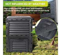 300Litre/80Gal Garden Compost Bin Large Composter ECO Recycling Storage BPA-Free Black Organic Waste Weatherproof