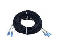 300m 2/4 Cores Outdoor Patch Cord 7.0mm 2C 4C CPRI LC SC FC SM DVI Waterproof FTTH Jumper Optical Fiber Armored Cable 2 Core(LC/A-LC/A,4C SM out connector)