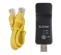 300Mbps USB Wireless Repeater - Wi-Fi to Ethernet Adapter for Smart TVs & for Media Players, Stable Signal Bridging, UE01