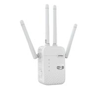 300Mbps WiFi Extender Repeater Wireless Router, 4 Antenna Network Signal Booster, 3 Modes AP/Router, Plug and Play, 2 LAN Ports, White UK Plug 5G