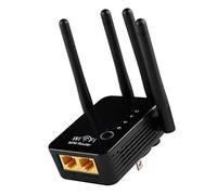 300Mbps WiFi Repeater WiFi Extender Booster Wireless Amplifier with UK Plug, Suitable for Most Hotels and Home Networks, Black