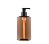 300ml 10oz Amber Acrylic Square Hand Soap Dispenser with Black Pump Refillable Modern Dish Soap Dispenser for Bathroom Kitchen Sink