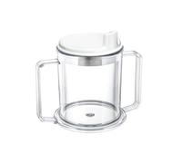 300ML Adult Drinking Cup for Elderly with Two-Handled Anti Spill Lids Disability Drinking Non-Spill Cups Sippy Cup Easy Grip Handles Dishwasher and Microwave Safe for Adults Disabilities Elderly