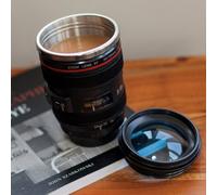 300Ml Camera Lens Travel Mug With Lid