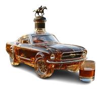 300ML Car Shape Whiskey Decanter, 3D Creative Car Theme Empty Wine Bottles, Art Statue Figurine Ornament Accessories for Home Bar Drinking Party Decor #1