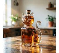 300ml Cat Shaped Whiskey Flask, Whiskey Shaker with Cap, Art Statue, Unique Men's Gift, Fun Home bar Decoration