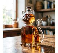300ml Cat Shaped Whiskey Flask, Whiskey Shaker with Cap, Art Statue, Unique Men's Gift, Fun Home bar Decoration