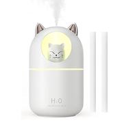 300ml Cool Mist Mini Humidifier with Night Light, Auto Shut-Off & 20dB Quiet Operation, Ideal for Bedroom Car Plant, White