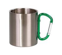 300ml Customized Stainless Steel Travel Mug D Ring Carabiner Hook Handle Water Coffee Cup Outdoor Camping D Ring Carabiner Hook Coffee Cup