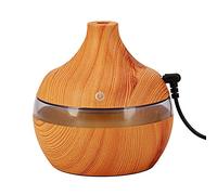300ml Diffuser USB Air Humidifier Wood Mute Essential Oil Aromatherapy Machine for Home Office with 7 Changing-Color Light Timer Setting Auto Shut Down