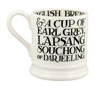 300Ml Emma Bridgewater Black Toast Breakfast Tea Half Pint Mug, Ceramic