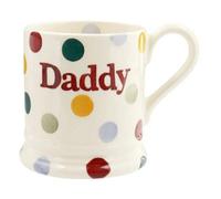 300Ml Emma Bridgewater Polka Dot Dad Half Pint Mug, Ceramic