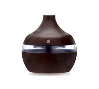 300ml Essential Oil Diffusers, Aromatherapy Diffuser Oil Humidifiers For Home, Aroma Diffuser For Room, Vaporizer Humidifier Oil 7 Colors Led Light Room Fresheners For Home (Deep Wood Grain)
