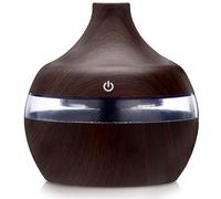 300ml Essential Oil Diffusers, Aromatherapy Diffuser Oil Humidifiers for Home, Aroma Diffuser for Room, Vaporizer Humidifier Oil 7 Colors LED Light Room Fresheners for Home (Black)