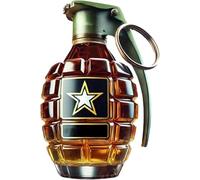 300ml Military Hand Grenade Whiskey Bottle,Engraved Hand-Grenade Shape Glass Bottle,Leak-Proof & Durable Design Military Themed Whiskey Decanter for Memorial Day (B)