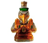 300ml Mini Whiskey Bottle Glass Decanter 3D Engraved Funny Liquor Dispenser Hand-Blown Leak-Proof Wineware, Home Bar Office Table Decor Gift