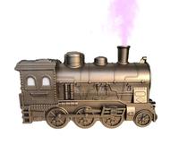 300ml Retro Steam Train Humidifier for Bedroom, Remote Control Essential Oil Diffuser Mist Humidifier with Auto Off/7 Light/Simulated Train Sound for Home Office Desktop (A)