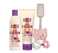 300ml Shampoo And 200ml Conditioner Aussie Colour Bonza Set Bundle With Includes 1 x Detangling Brush 2 x Hair Scrunchies 1 x Hair Drying Cap.