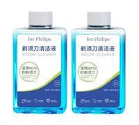 300ml Shaver Cleaning Liquid. Compatible For Philips S5000 S7000 S9000 Series. Suitable For Razor Equipped With A JC301/302 CC13 HQ200 Cleaning System(2 pcs 600ml)