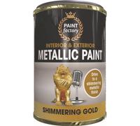 300ml Shimmering Metallic Gold Tin Paint Indoor Outdoor Fast Dry