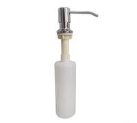 300ml Soap Dispenser for Kitchen Sink or Bathroom Vanity with Refill Design Compatible with Shampoo Body Wash Dishwashing Liquid (Chrome)