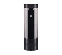 300ml Soap Dispenser Wall Mount, Manual Hand Shampoo Shower Gel Dispenser Lotion Container for Bathroom Kitchen, 1 Chamber Shampoo and Conditioner Dispenser Black